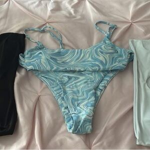 Elegant Blue Swirl Bikini